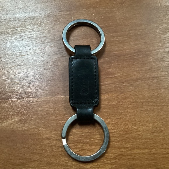 Coach Black Leather Silver-tone Valet Key Rings - Picture 8 of 10